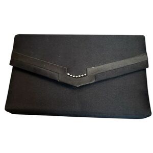 Gorgeous Black Clutch Sidebody Crossbody Rhinestone Detail Formal Evening Bag